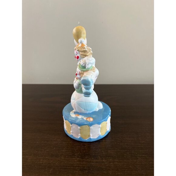 Vintage Artmark Lot Of Two Smiling Clown Figurines Circus Musicbox Balloons - Picture 9 of 13